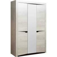 33.02 Лючия 3-х дв. шкаф для одежды Бетон пайн белый/венге в гостиную