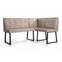 Реал модульный угловой диван Латте/Черный муар