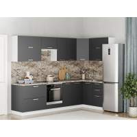 Кухня Борги комплект 8 Белый / Антрацит