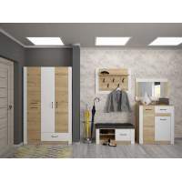 Прихожая Ева 5 комплект 1 дуб Ирландский/белый