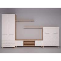 Гостиная ВОЙТЕК 1 дуб Баррик/белый