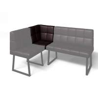 Кухонный диван Реал МУ 590 Умбер/Черный муар