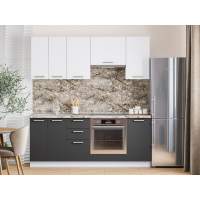 Кухня Борги комплект 2 Белый / Антрацит-Белый