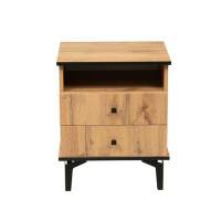 Тумба прикроватная Либерти 51.17 (опора h150) Дуб Вотан/Черный