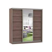 Шкаф купе Модерн 2076х600 3-х дверный 3-х секционный зеркало шимо темный