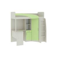 Карамель 77-01 кровать-чердак со столом Ясень анкор Светлый / Зеленый Карамель 77-01 кровать-чердак со столом Ясень анкор Светлый / Зеленый