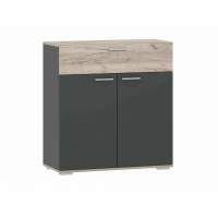 НМ 013.77 Тумба Санти Антрацит/Дуб крафт серый