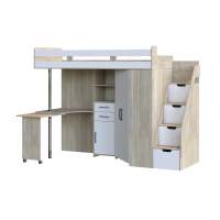 Карамель 77-03 кровать-чердак 2х этажная Дуб Сонома / Белый Карамель 77-03 кровать-чердак 2х этажная Дуб Сонома / Белый