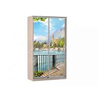 Шкаф купе Модерн 1190х450 2-х дверный фотопечать №4 ясень