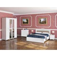 Спальня Монако-6 мягкая спинка белое дерево