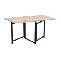 Стол журнальный 42.43 Кальяри Мрамор белый/металл черный