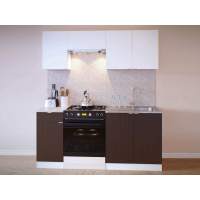 Кухня ПН-04 + ТК-04.1 + ПН-06.2 + ПН-08 + ТК-08м Сокол венге/белый