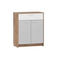 Тумба Нортон НМ 013.76 Дуб крафт табачный/белый/серый камень