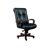 Кресло Алекс 1Д вишня/к/з черный