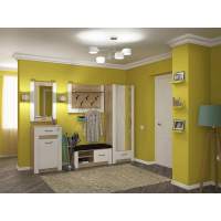 Прихожая Ева 5 комплект 2 дуб Ирландский/белый