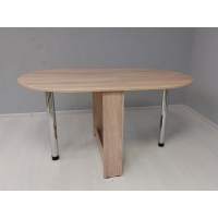 Стол раскладной овальный Хром / Дуб Сонома