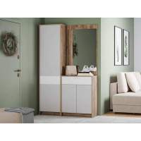 Прихожая Нортон 2 Дуб крафт табачный/белый/серый камень