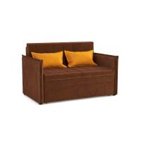 Диван-кровать Дэнди М2 велюр тенерифе шоколад/куркума