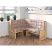 Угловая скамья Квадро дуб Крафт золотой/Латте