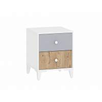 НМ 041.11 тумба прикроватная Морти Дуб Бунратти/белый/серый
