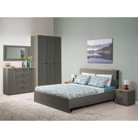 Остин Спальня 1 графит/дуб золотой