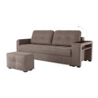 Диван Smart 4 пуф справа Kongo brown