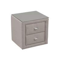 06.34-01 тумба прикроватная со стеклом жаккард дым