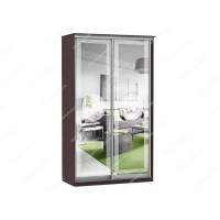 Шкаф купе Модерн 905х600 2-х дверный зеркальный с пескоструем №1 венге