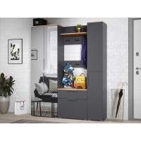 Прихожая Октава 1 Серый графит/Дуб Вотан