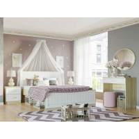 Спальня Оливия комплектация 4 Дуб Сонома/белое дерево