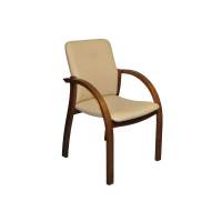 Кресло Джуно Люкс темный орех/ к/з бежевый