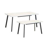 Стол обеденный Бэлфаст Бетон пайн белый