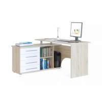 Компьютерный стол КСТ-109 Левый Дуб Сонома / Белый