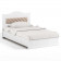 Кровать 1200 с мягким элементом Монако МН-7 + МН-7А белое дерево