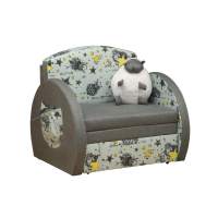 Тахта Мася-8 Барашек жаккард тесла серый/микровелюр барашки