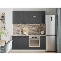 Кухня Борги комплект 6 Белый / Антрацит