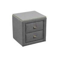06.34-01 тумба прикроватная со стеклом велюр тенерифе серый 06.34-01 тумба прикроватная со стеклом велюр тенерифе серый