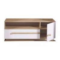 Тумба ТВ Дора 30.04-02 дуб сонома/белый глянец