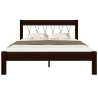 Кровать КМД 23 КАНТРИ 140 черный/шоколад