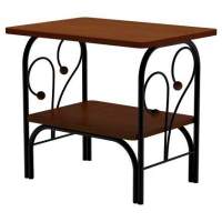 Прикроватная тумба МК-7, ММД 202, Черный/Орех