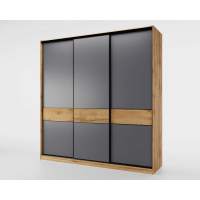 Шкаф-купе SLIM,184*60, Дуб вотан, Серый