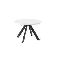 Стол Рондо D120, Белый Маттелюкс/Чёрный