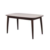 Стол Турин, Стекло, Орех темный/Бежевый матовый