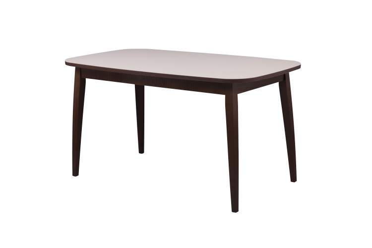 Стол Турин, Стекло, Орех темный/Бежевый матовый