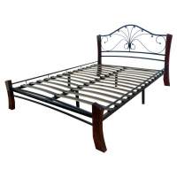 Кровать КМД 5-01 Фортуна 4 Лайт 140х200, Черный/Шоколад Кровать КМД 5-01 Фортуна 4 Лайт 140х200, Черный/Шоколад