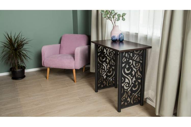 Туалетный столик Пармин черный шагрень-1