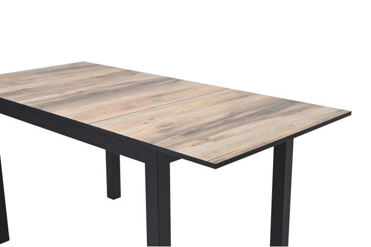 Стол Саен 30, Черный муар /клен каньон/ кромка черная-1