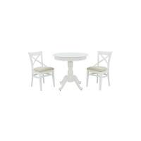 Обеденная группа Фабрицио/Соло Венский 2 белая, Дождь 29-4 Жаккард