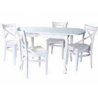 Обеденная группа Прага/Соло венский белая