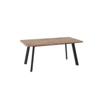 Стол Леон LUX RADIAL 180, Дуб Веллингтон, Черный